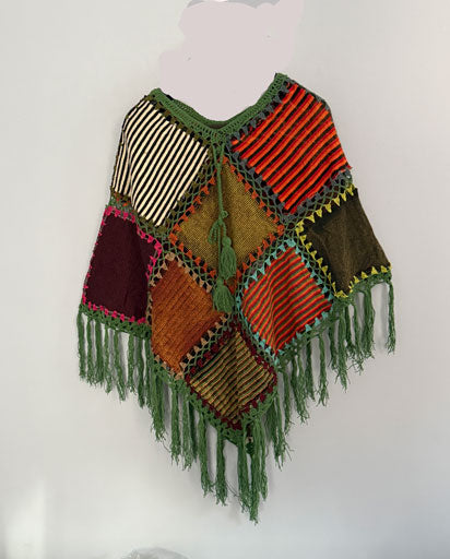 Patchwork Cotton Ponchos