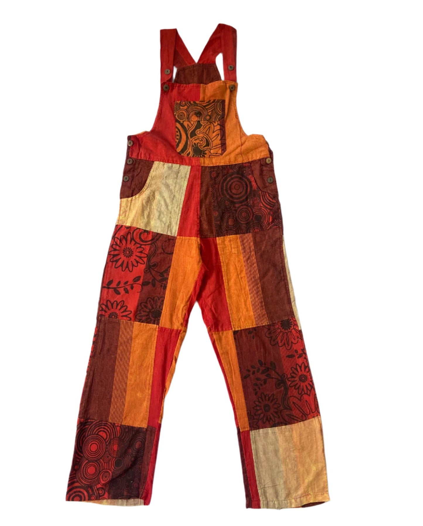 Himal Patchwork Cotton Overalls Trousers