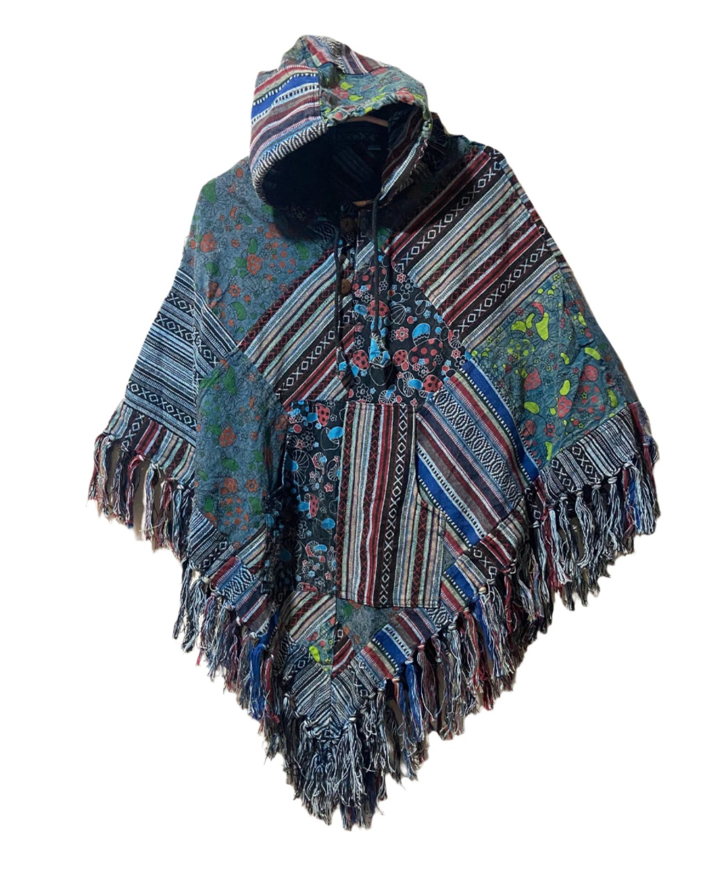 Full Patchwork Cotton Ponchos