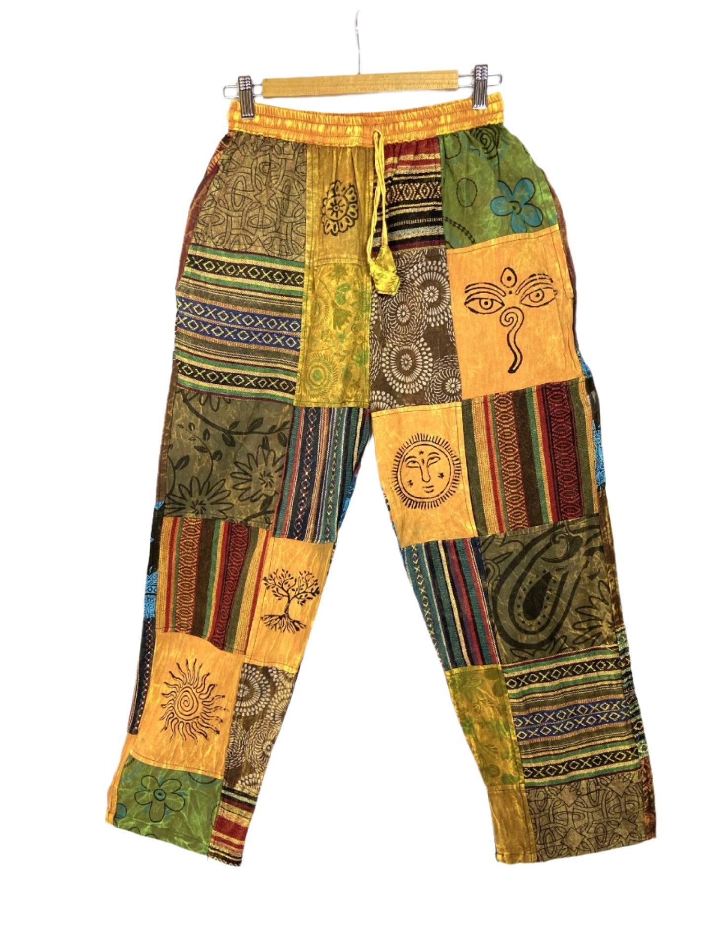 Full Patchwork Cotton Trousers