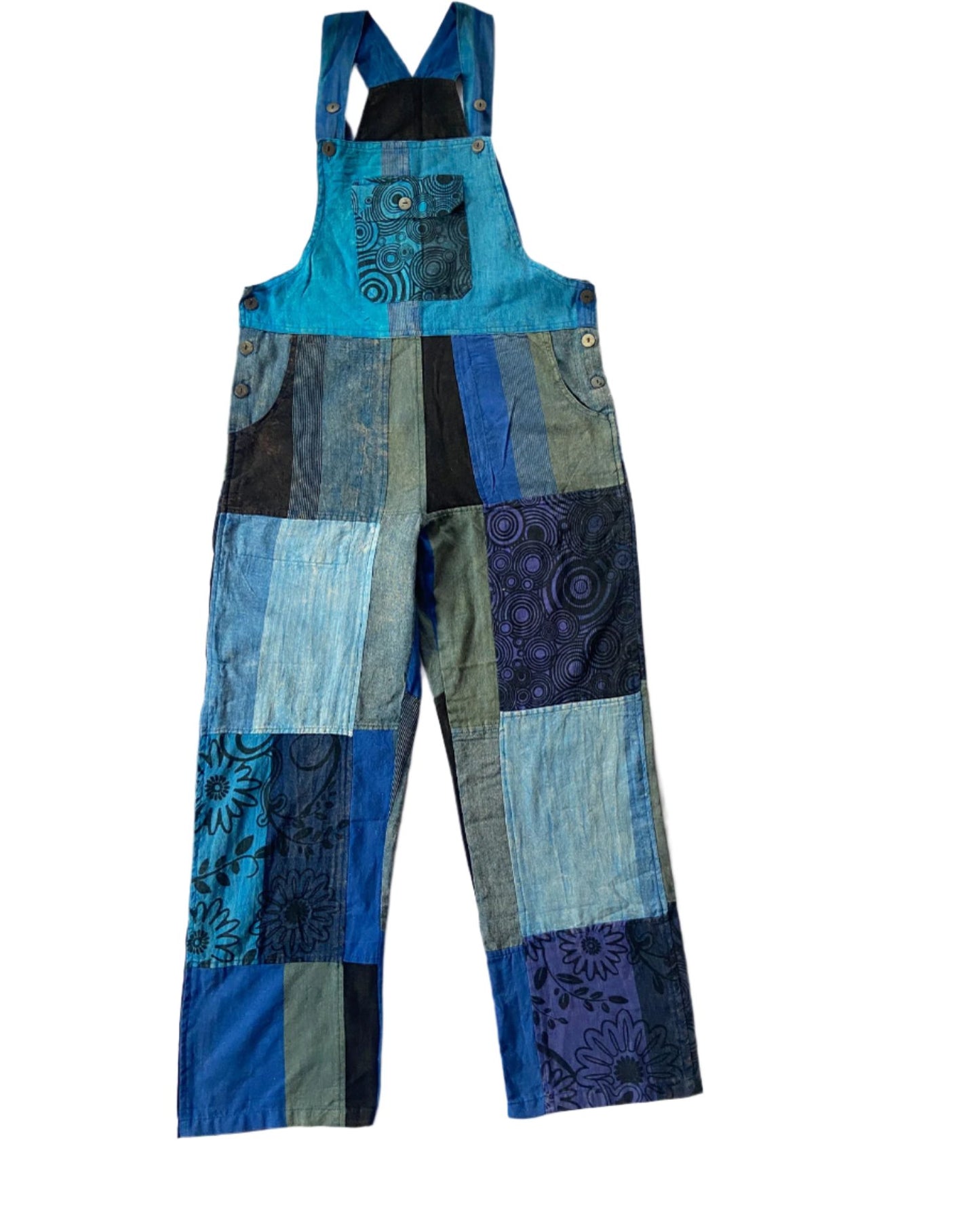 Himal Patchwork Cotton Overalls Trousers