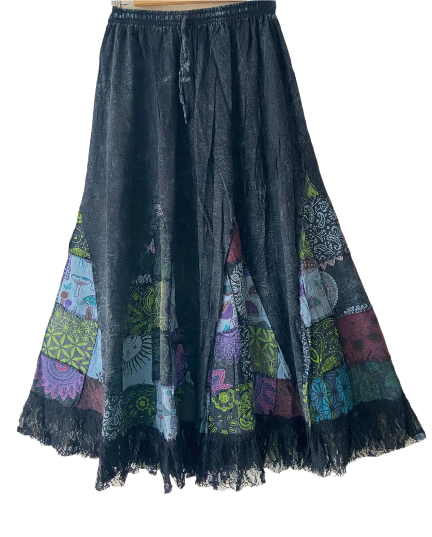 Stonewashed Long Cotton Skirts