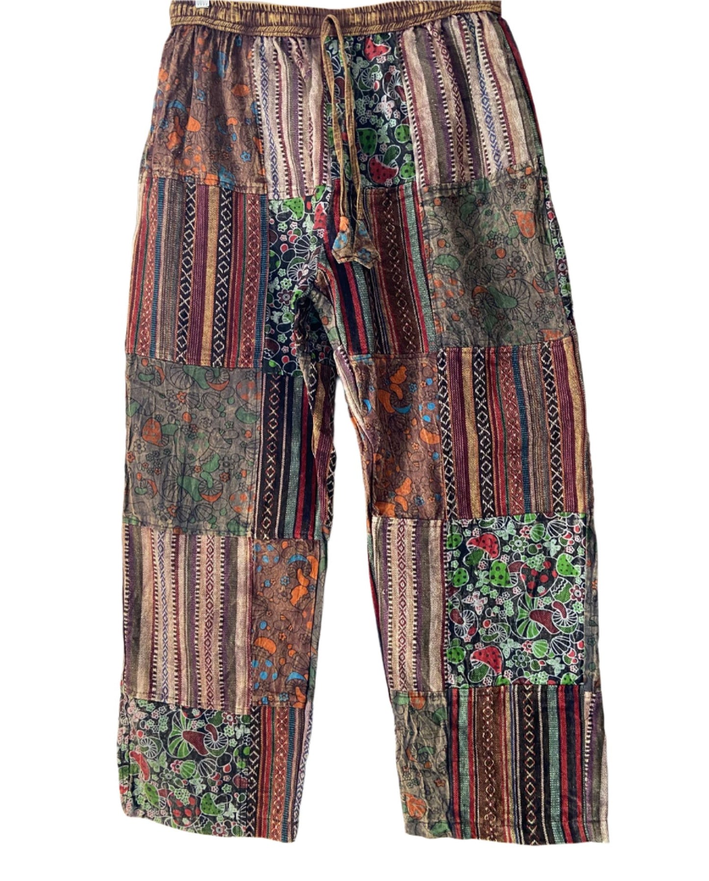 Full Patchwork Cotton Trousers