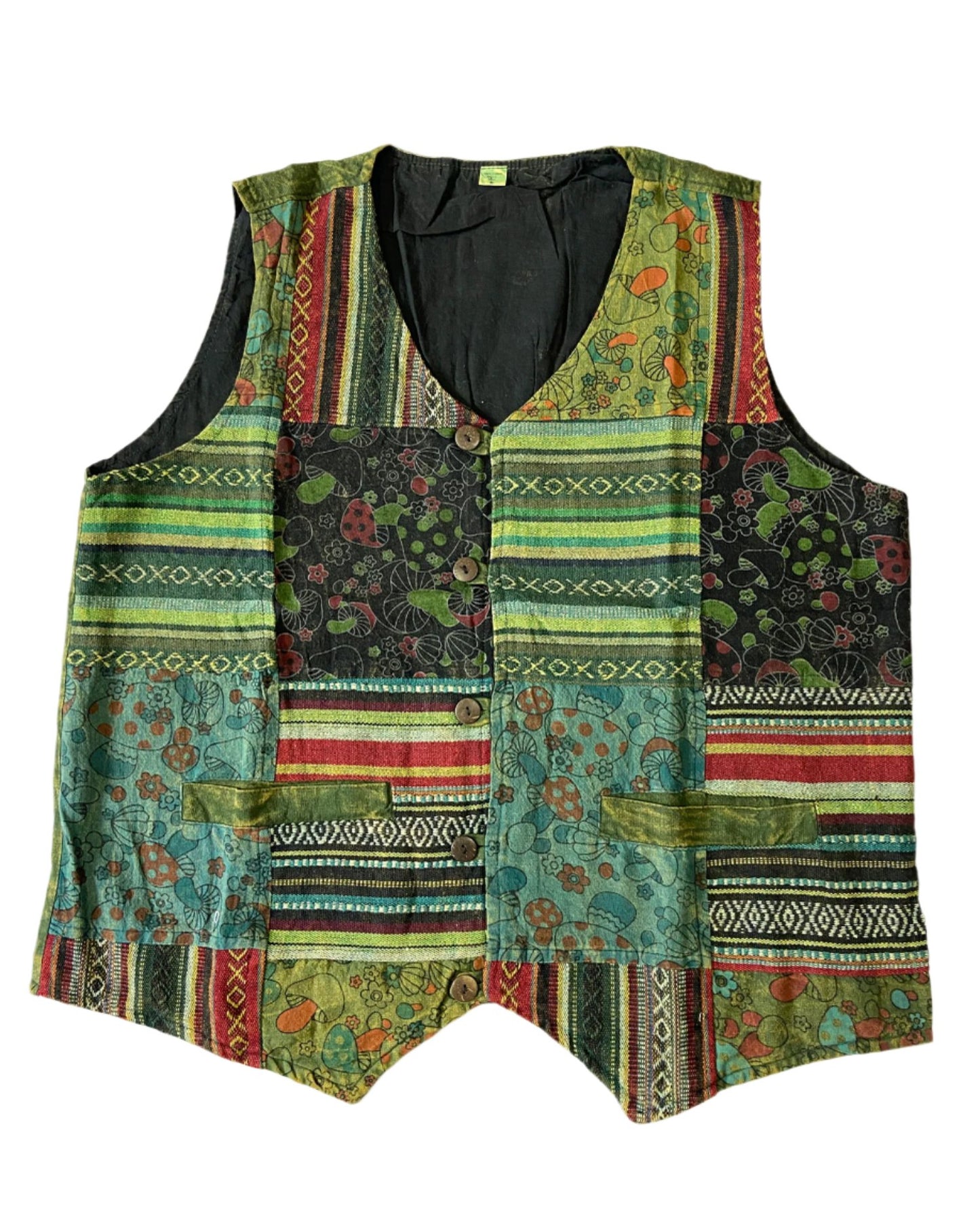 Patchwork Cotton Waist Coat Jacket