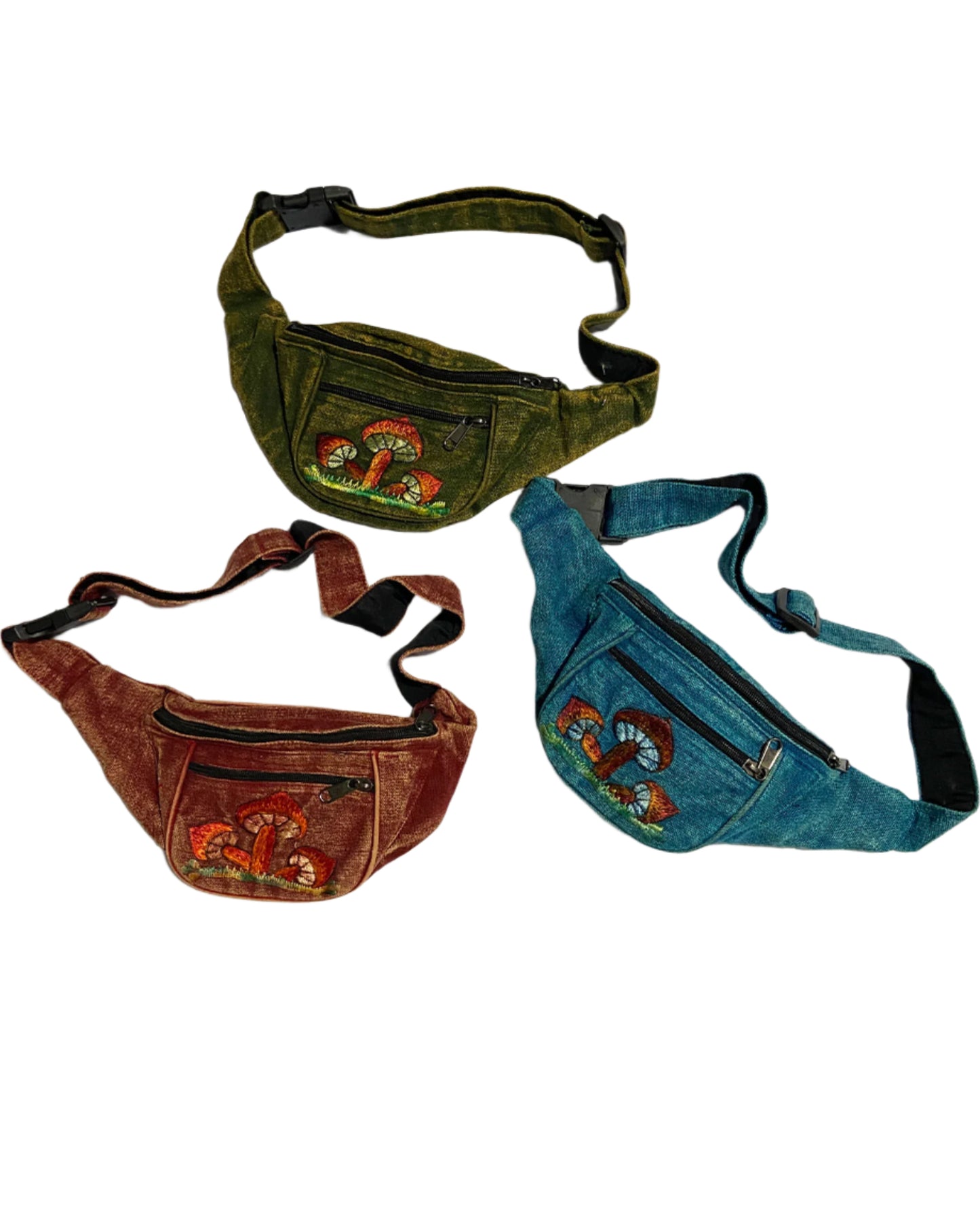 Stonewashed Cotton Fanny Packs