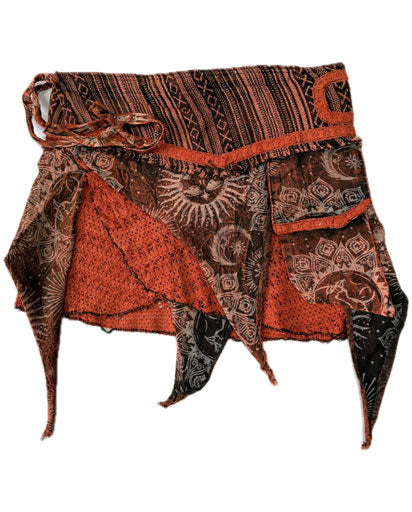Wrap Around Short Cotton Skirts