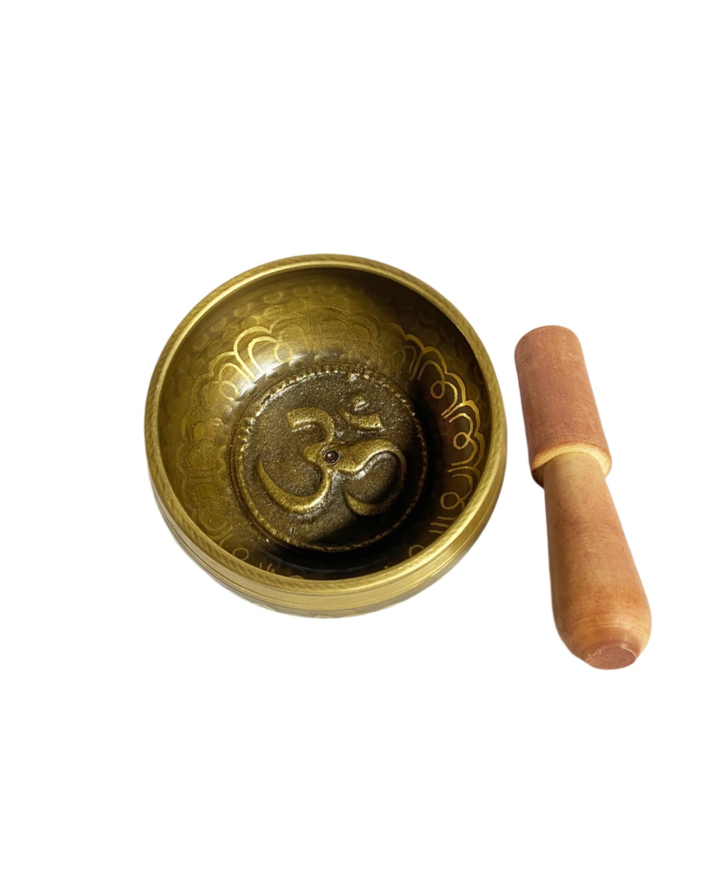 OM Handcarved Singing Bowl