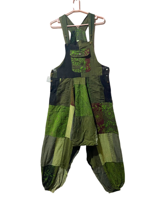 Himalayan Patchwork Cotton Overalls
