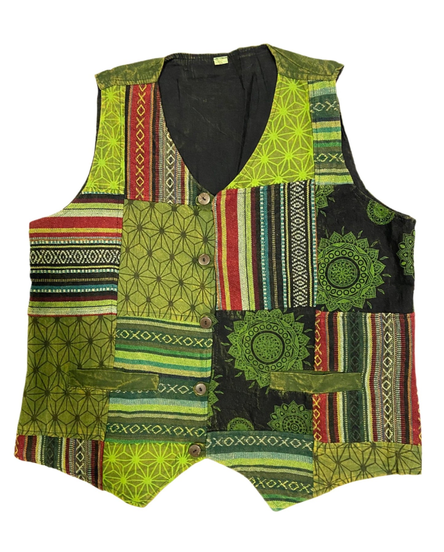 Patchwork Cotton Waist Coat Jackets