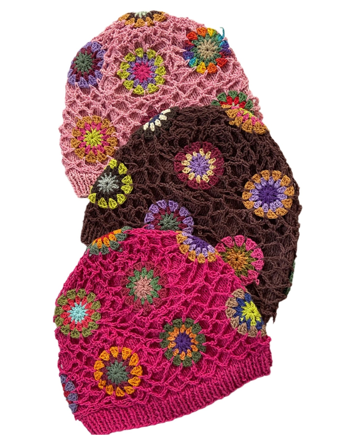 Nepalese Crochet Patch Cotton Hats