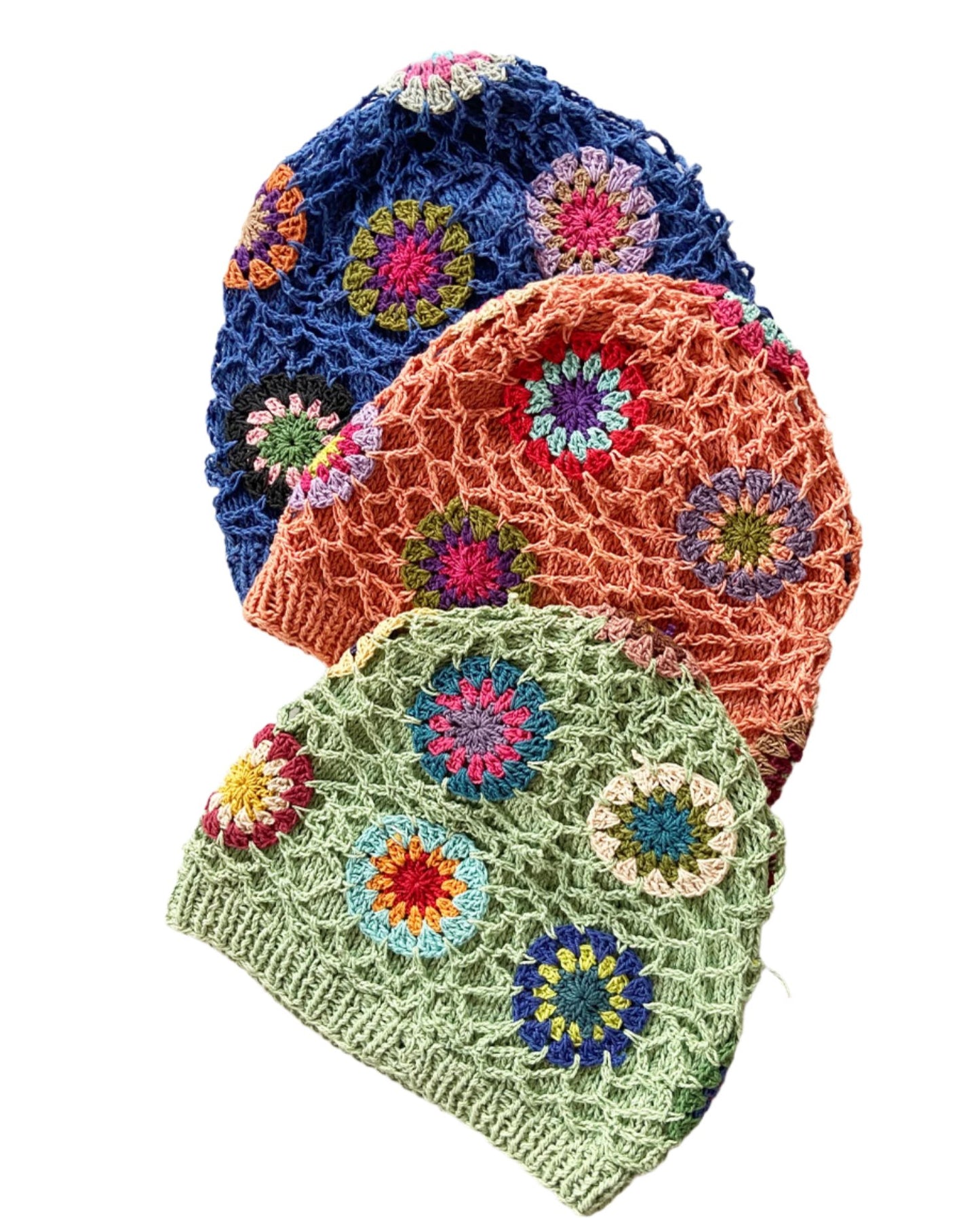 Nepalese Crochet Patch Cotton Hats