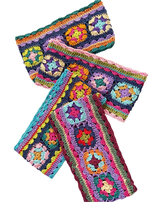 Crochet Patchwork Cotton Headbands