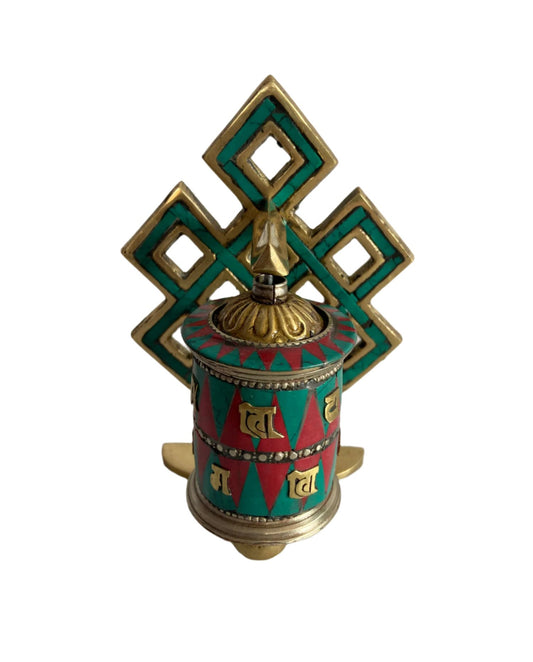 Endless Knot Handcarved Prayer Wheel