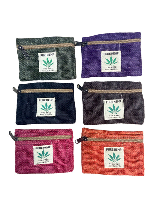 Handmade Hemp Coin Purses