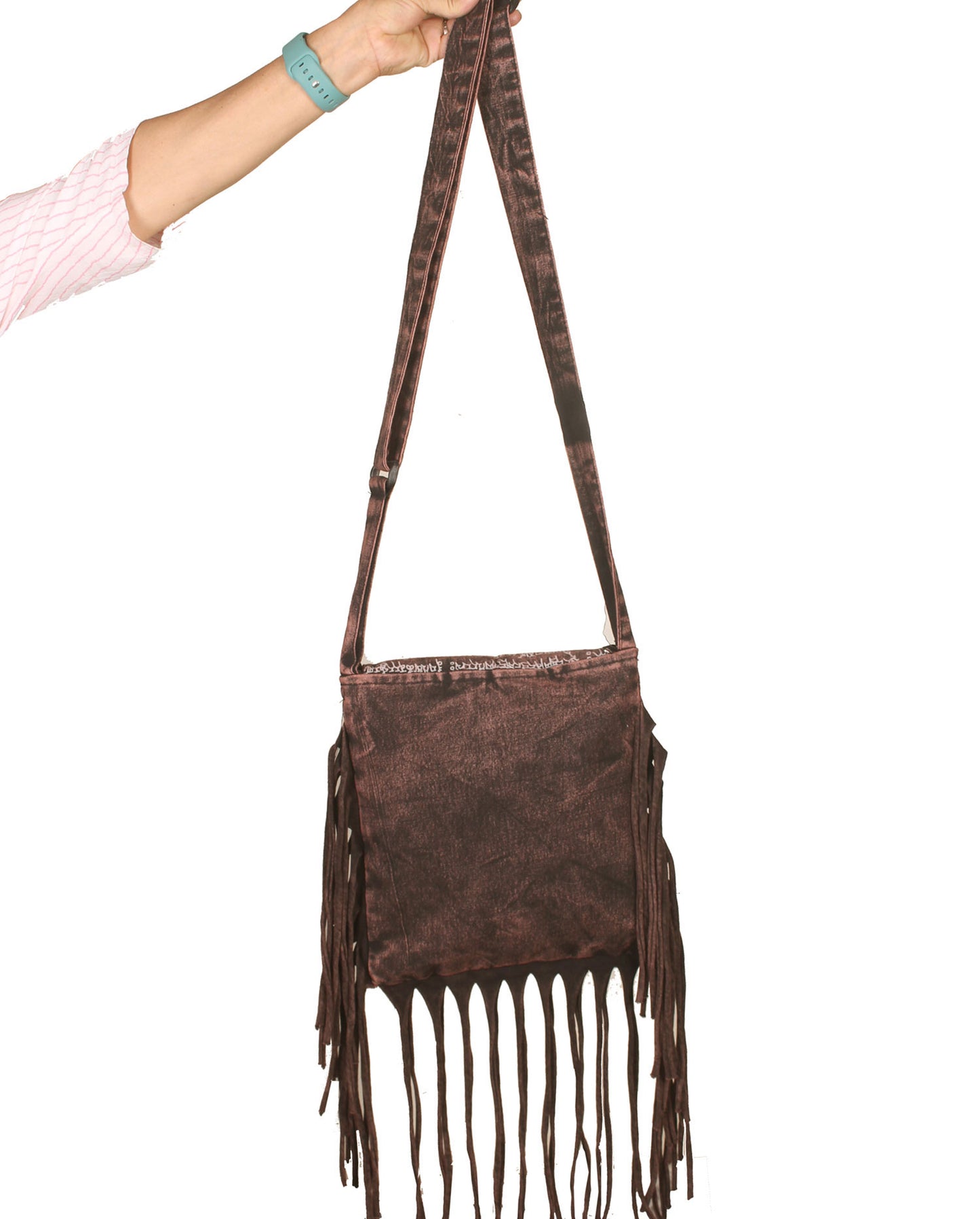 Stonewashed Cotton Fringe Bags