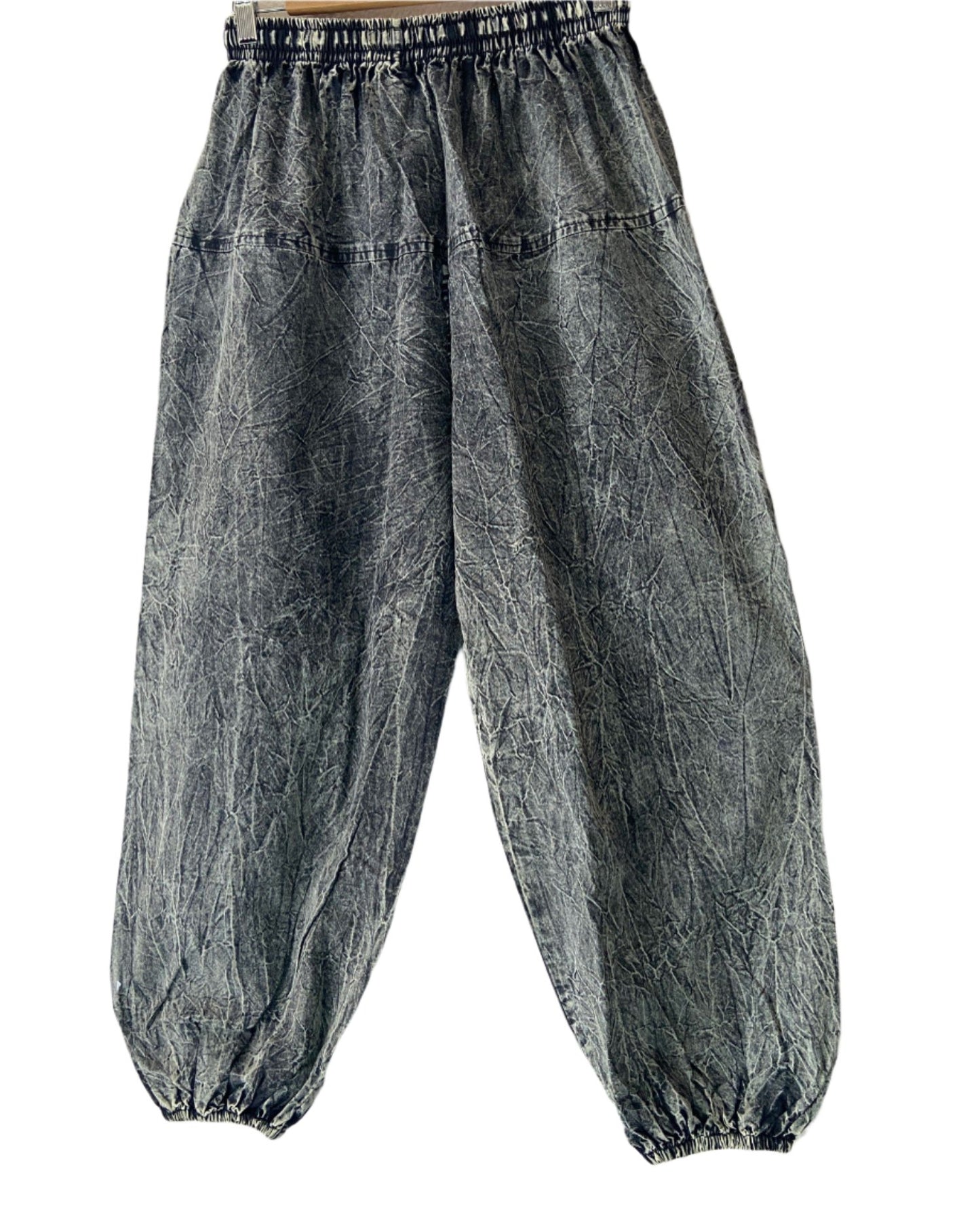 Stonewashed Loose Bohemian Trousers