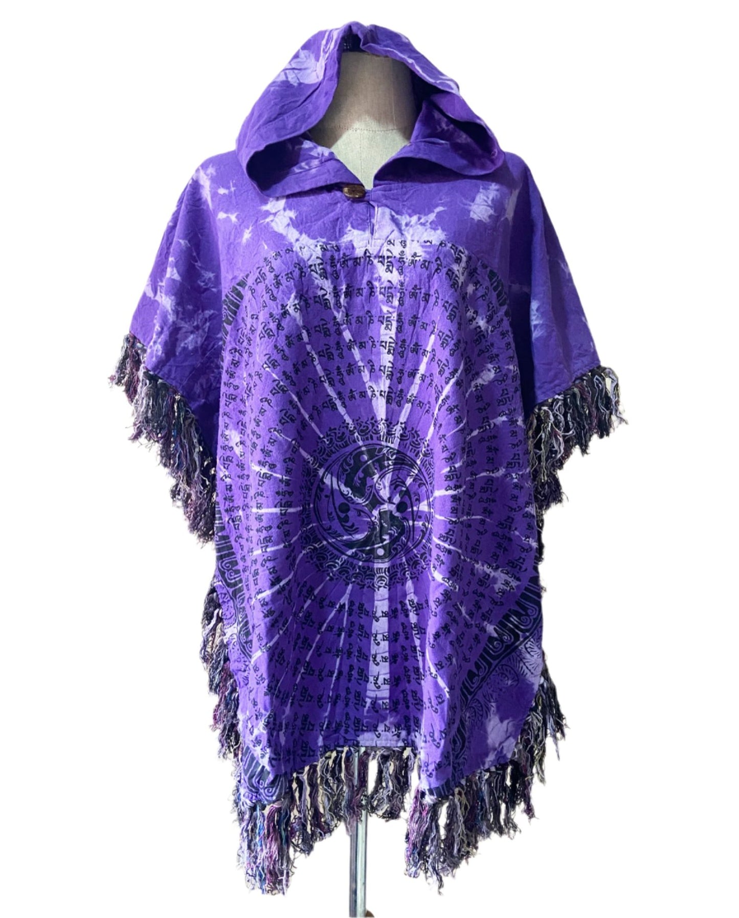 Tie Dyed Square Cotton Ponchos
