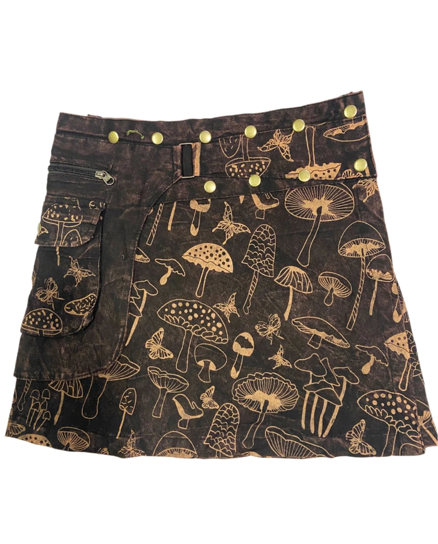 Wrap Around Mushroom Cotton Skirts