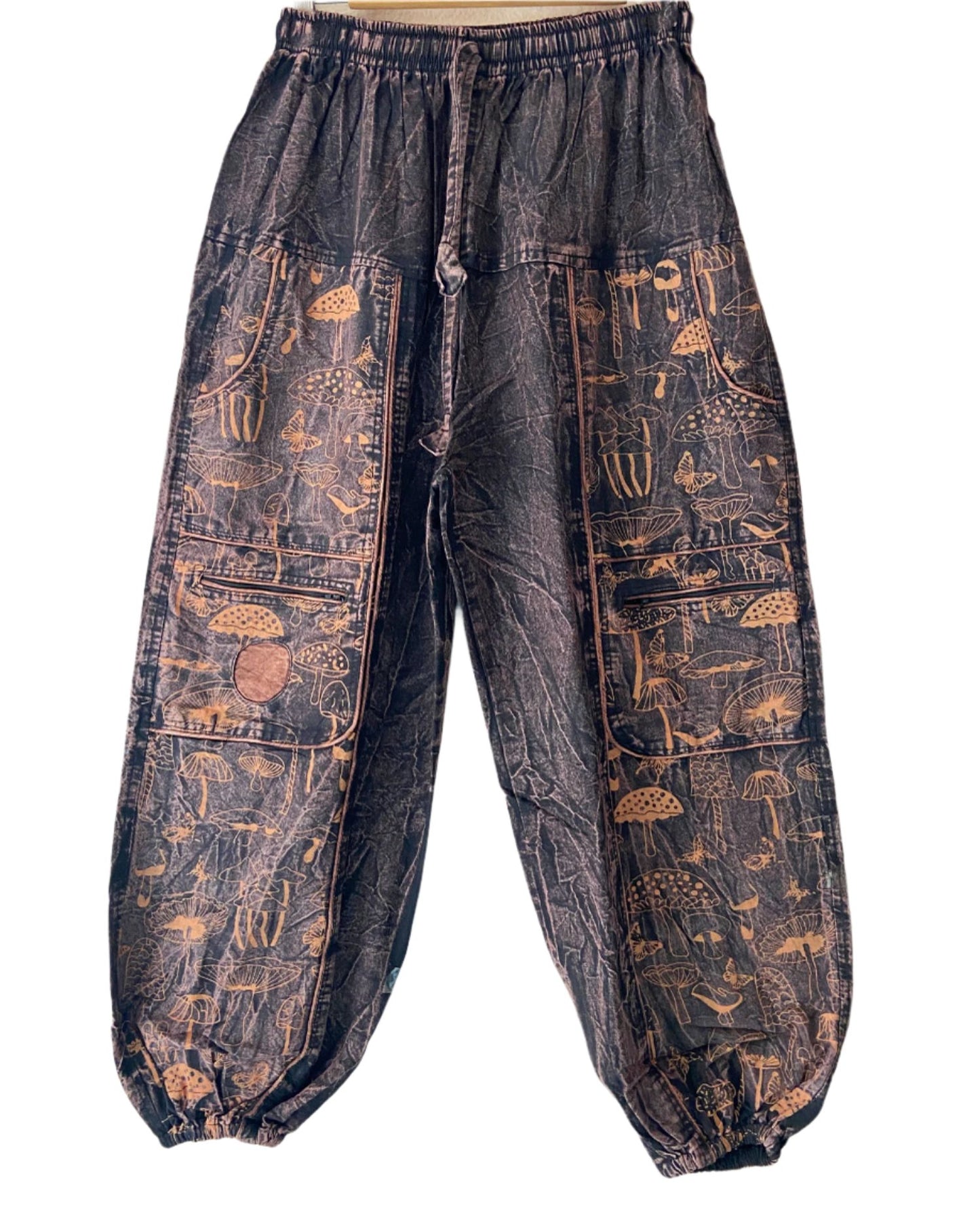 Stonewashed Loose Bohemian Trousers