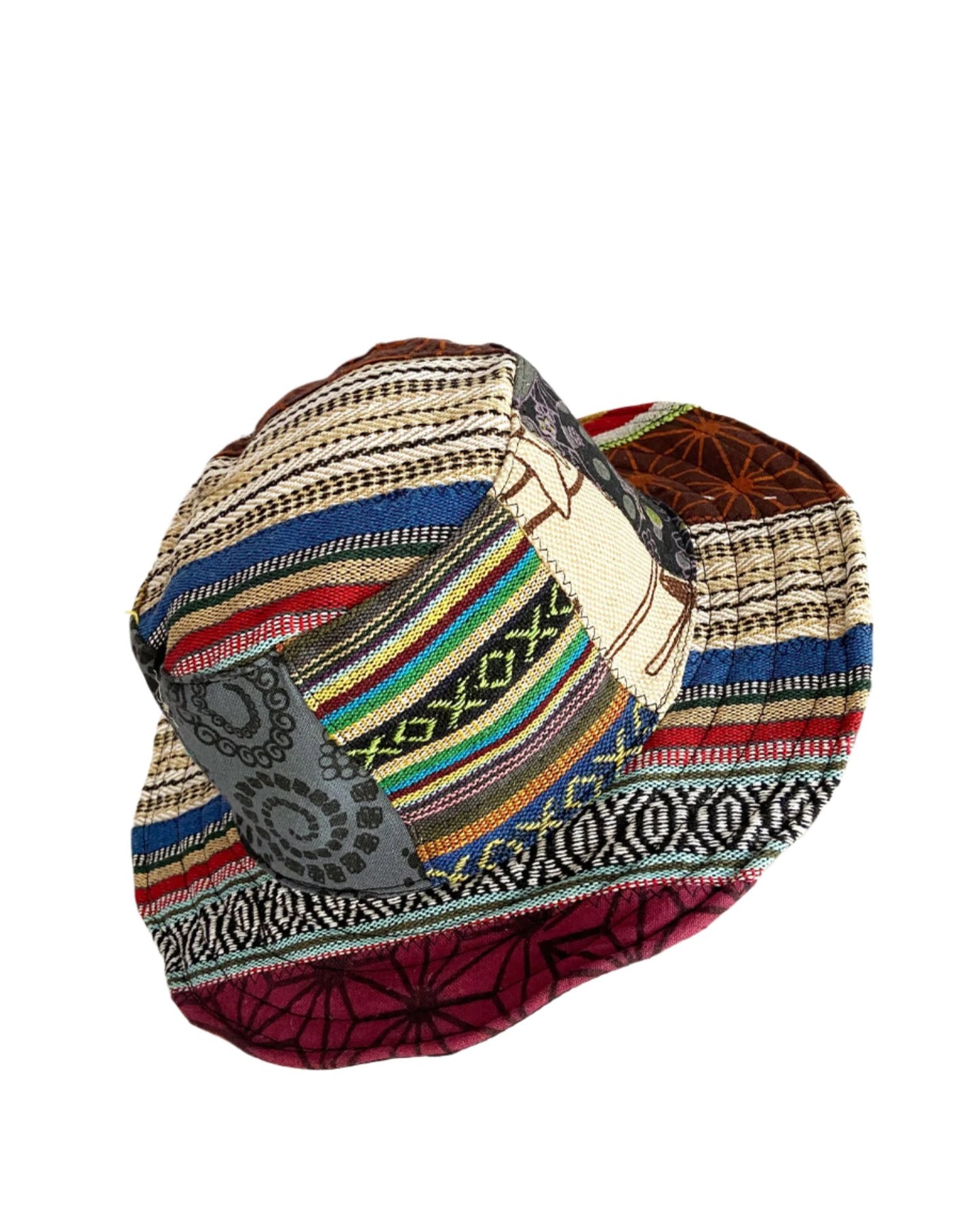 Multiple Patches Hemp Cotton Hats