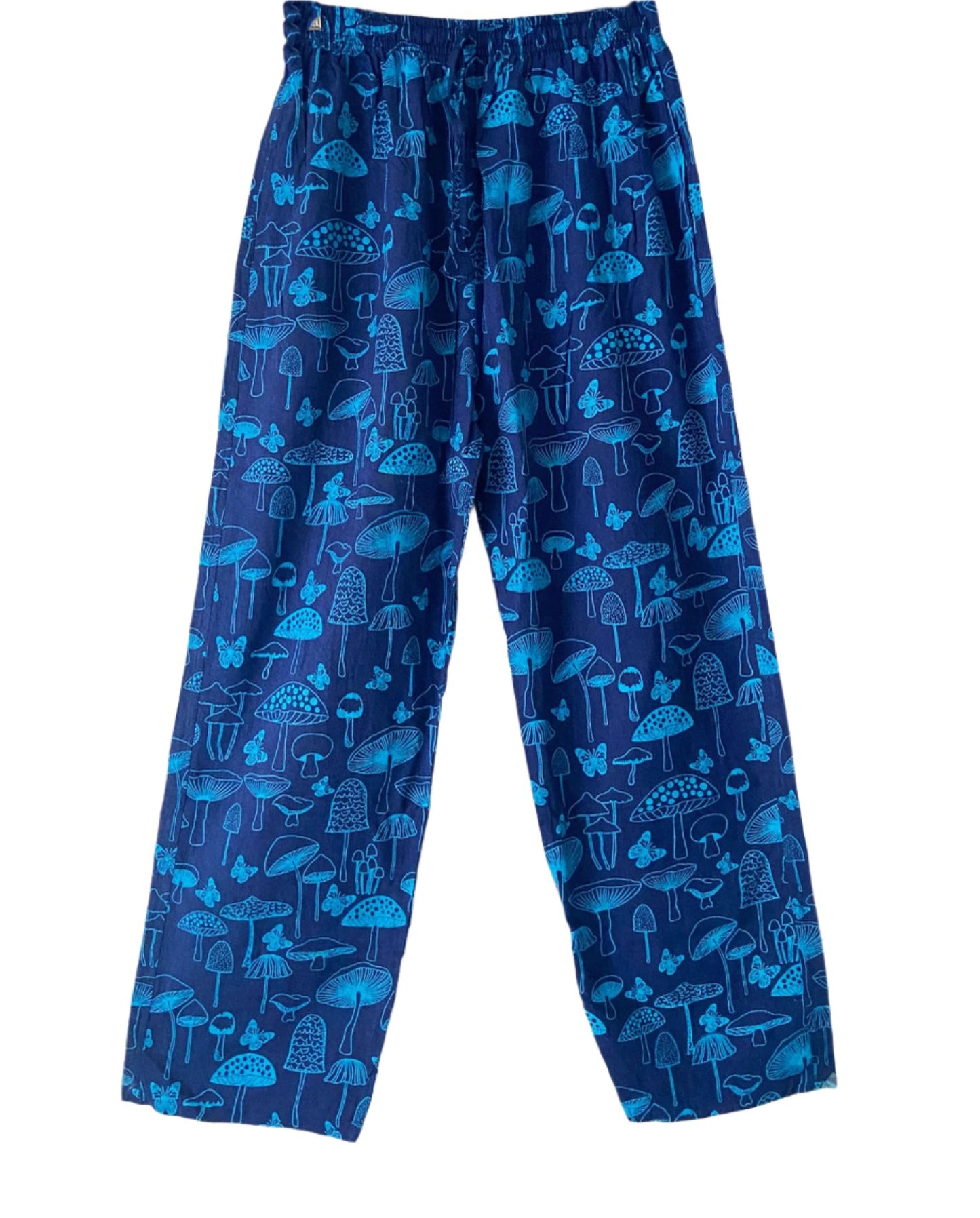 Mushroom Print Cotton Trousers