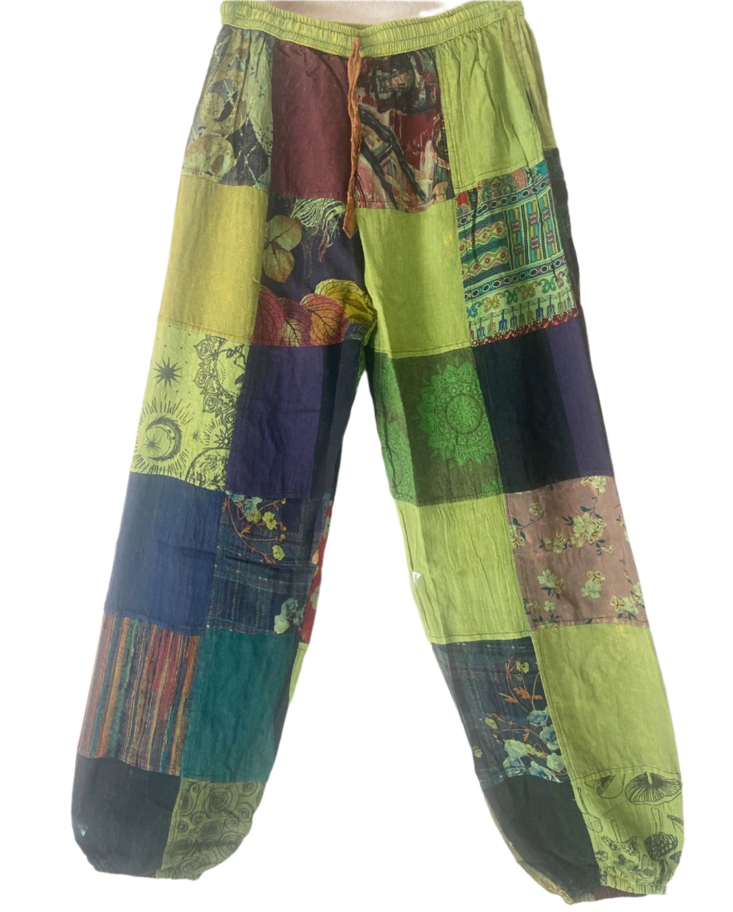 Rayon Cotton Patchwork Trousers