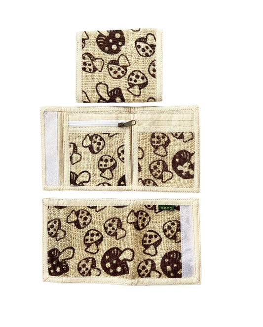 Mushroom Printed Hemp Wallets