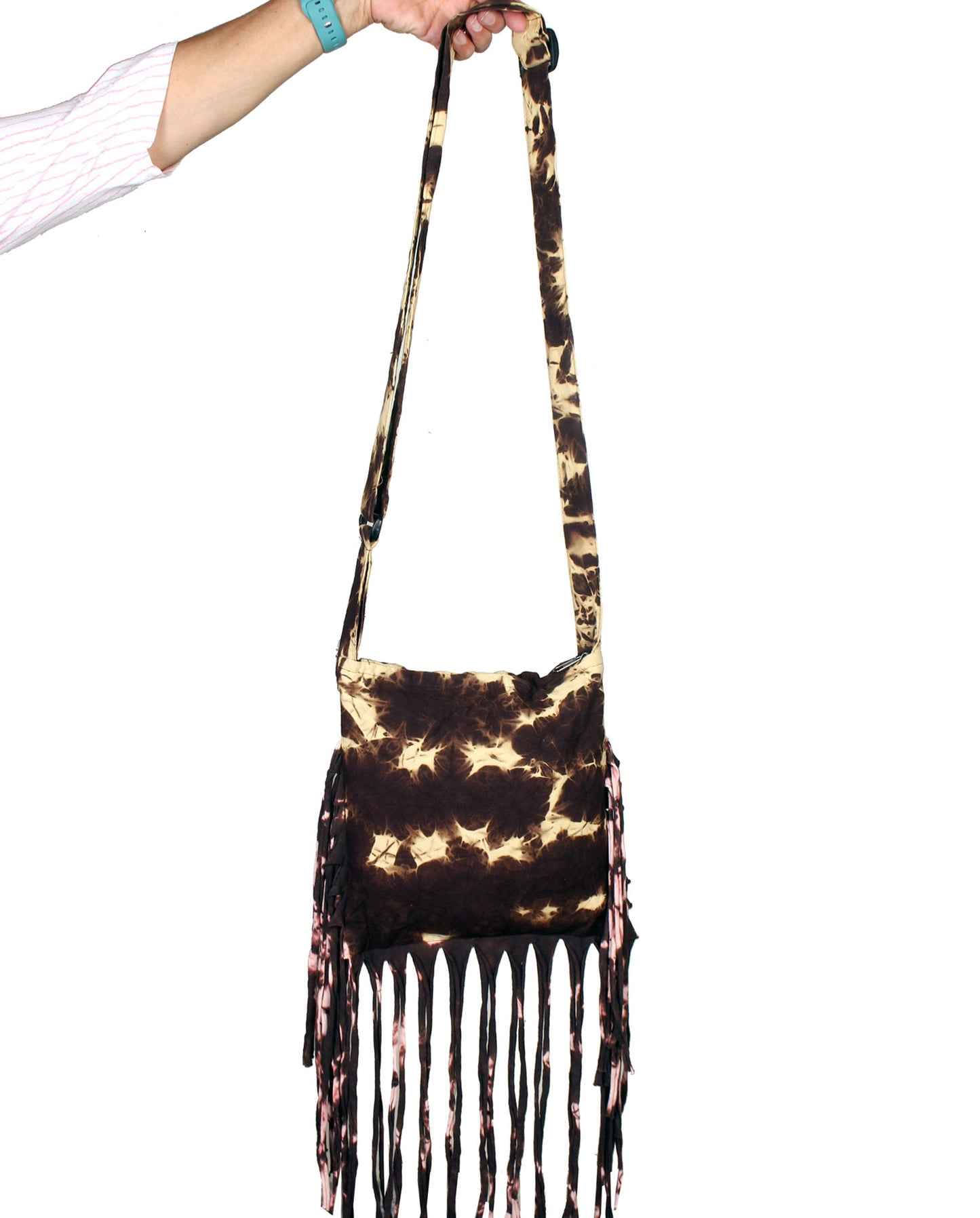 Tie Dyed Cotton Fringe Bag