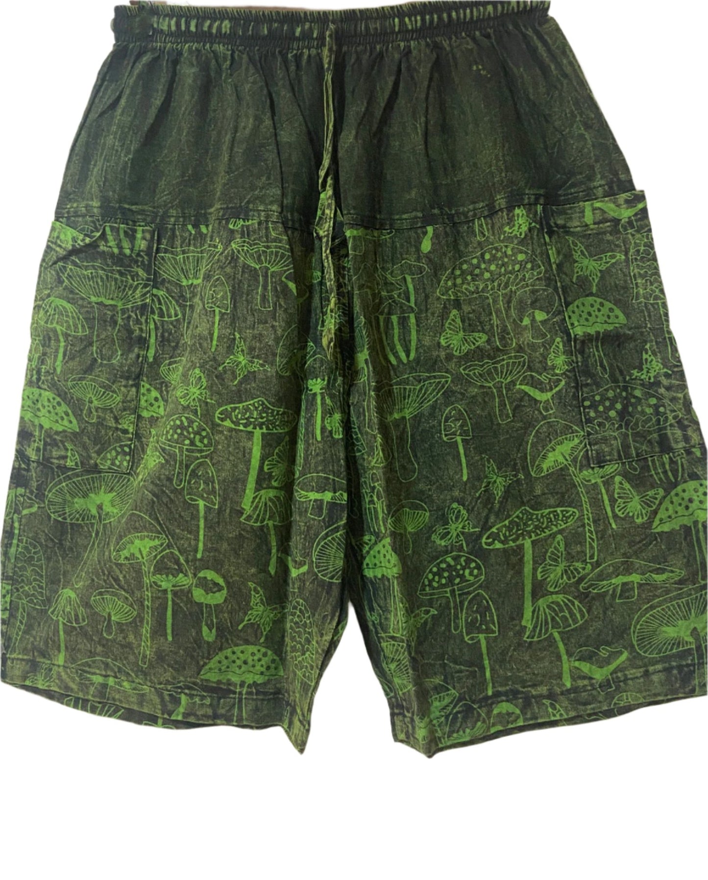 Mushroom Printed Cotton Shorts