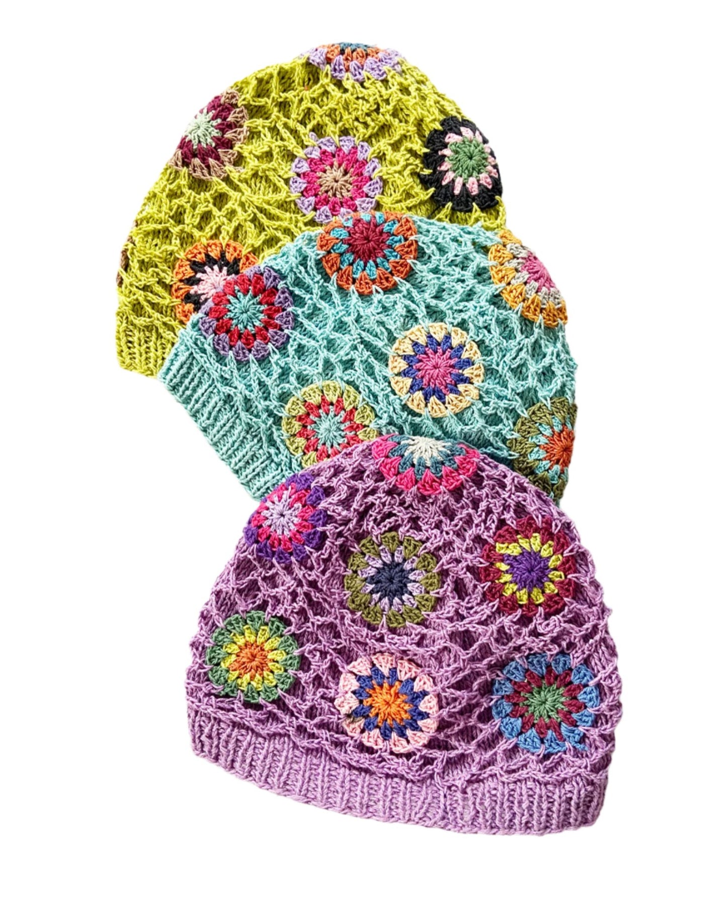 Nepalese Crochet Patch Cotton Hats