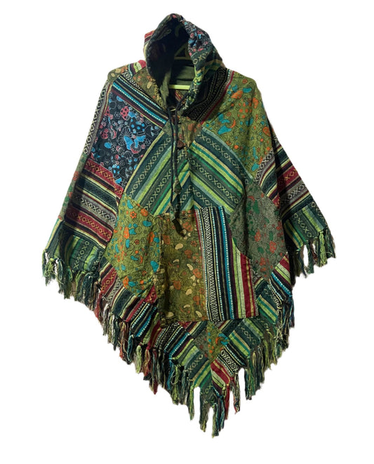 Full Patchwork Cotton Ponchos