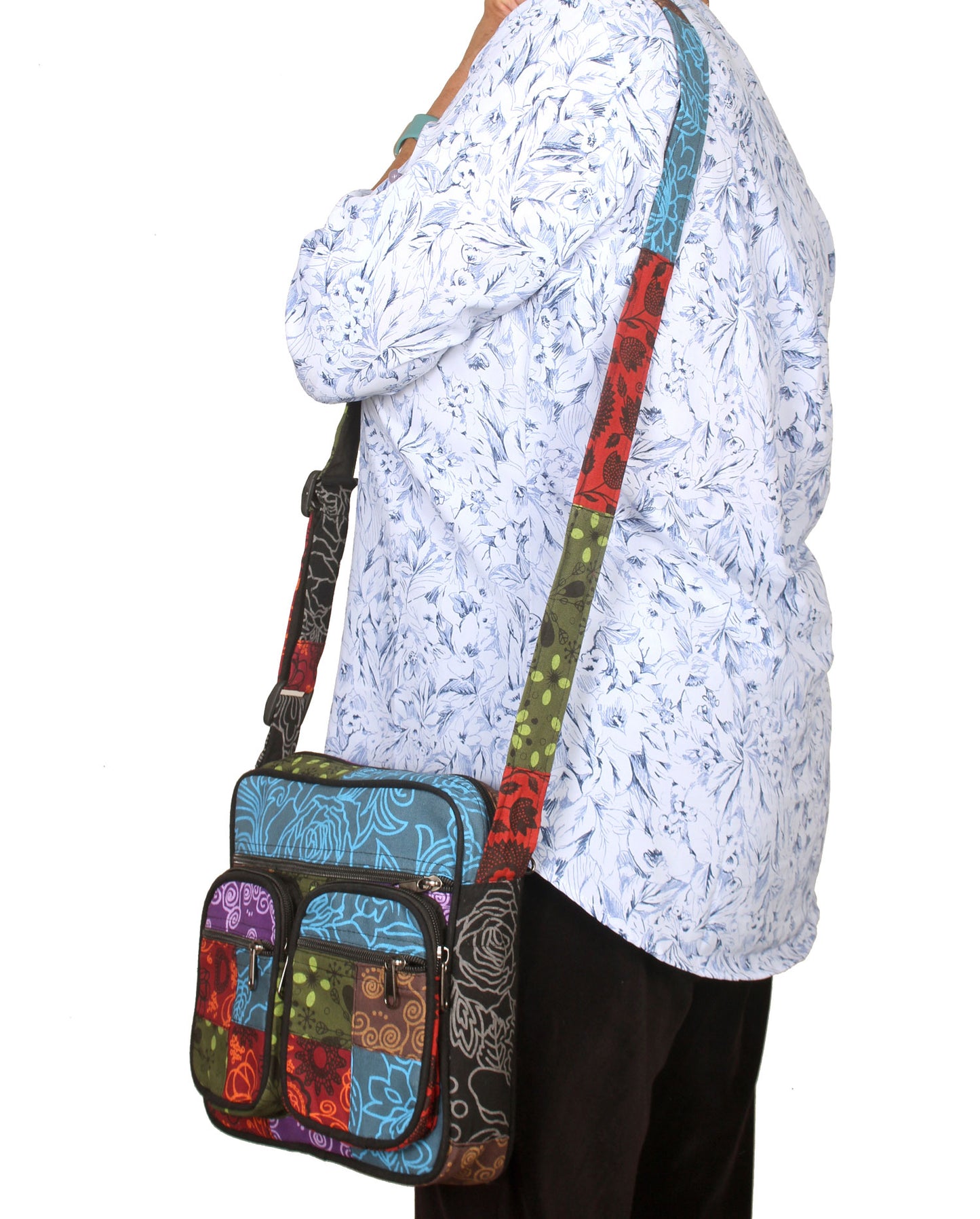 Patchwork Cotton Shoulder Bag