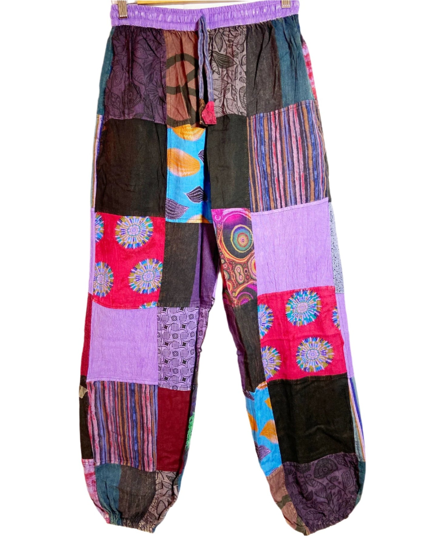 Rayon Cotton Patchwork Trousers