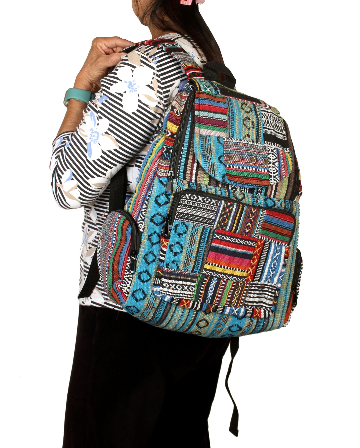 Patchwork Cotton Backpacks