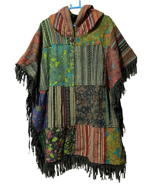 Full Patchwork Cotton Ponchos