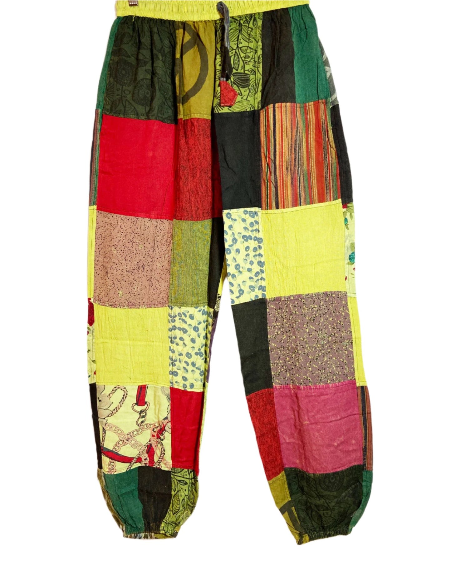 Rayon Cotton Patchwork Trousers