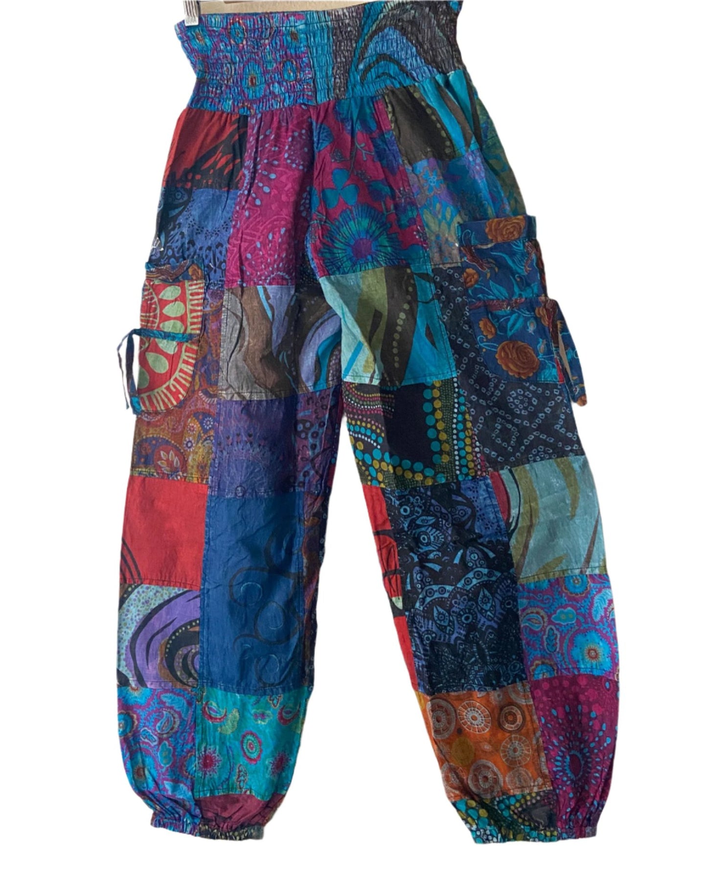 Loose Patchwork Cotton Trousers
