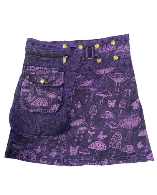 Wrap Around Mushroom Cotton Skirts