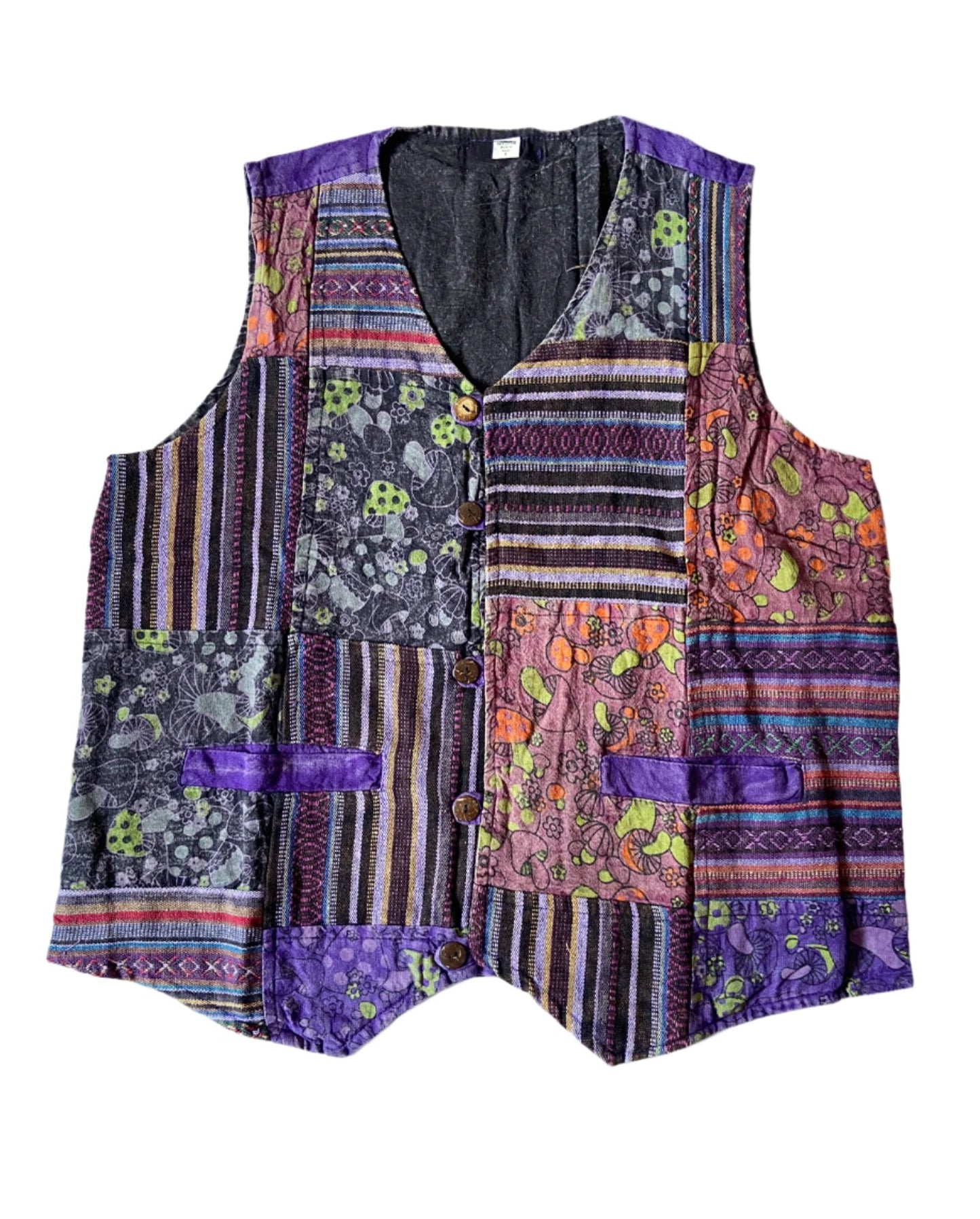 Patchwork Cotton Waist Coat Jacket
