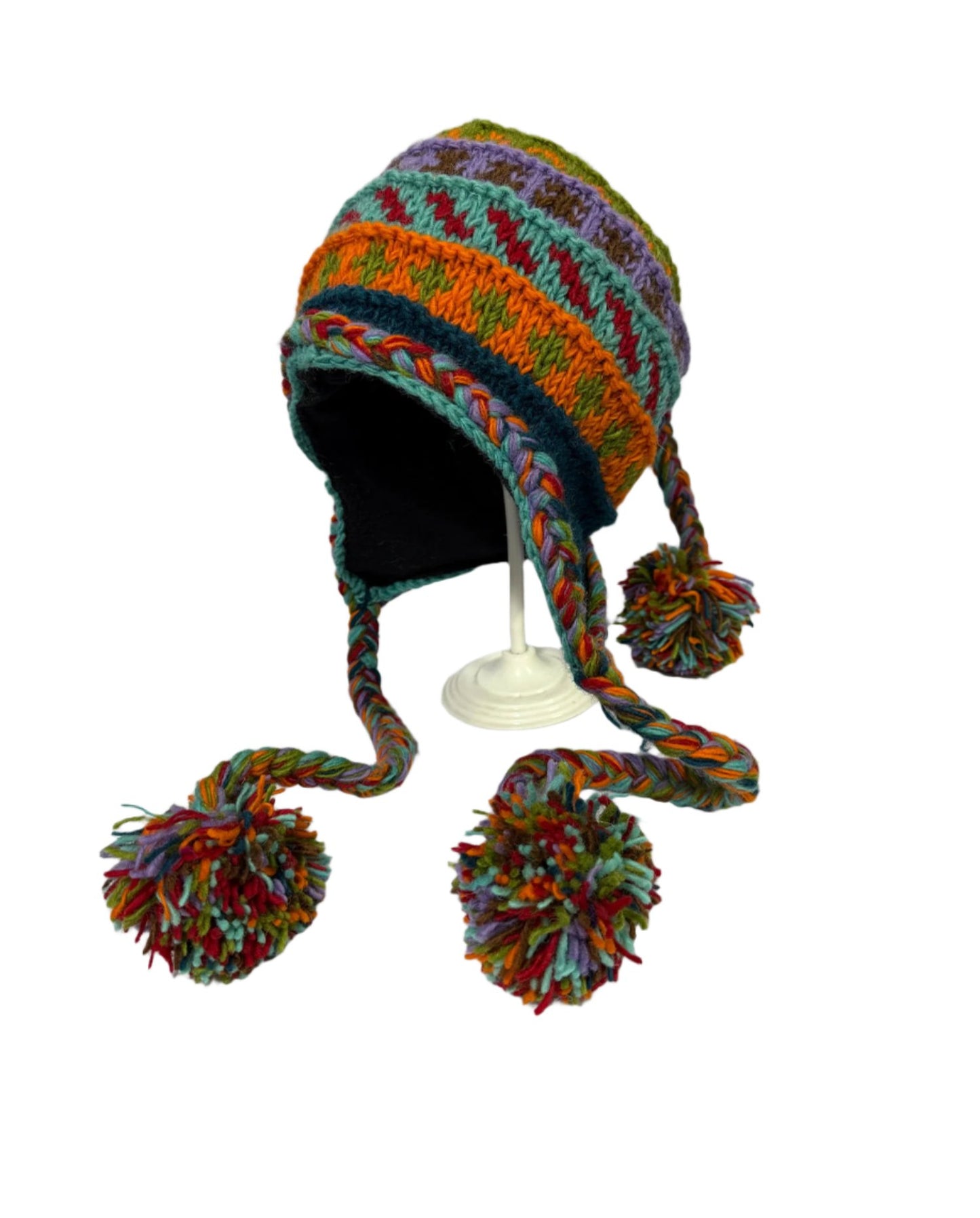 Multi Color Handknitted Woolen Hats